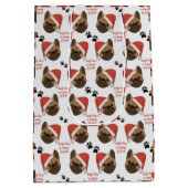 Santa Paws komt naar de stad inpakpapier Medium Cadeauzakje (Achterkant)
