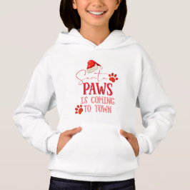 Santa Paws komt naar de stad kerst typografie