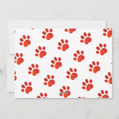 Santa Paws komt naar de stad kerstfoto Feestdagenkaart (Achterkant)