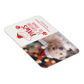 Santa Paws komt naar de stad kerstfoto Magneet (Rechterzijde)