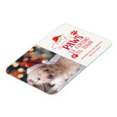 Santa Paws komt naar de stad kerstfoto Magneet (Linkerzijde)