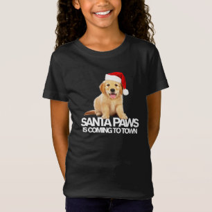 SANTA PAWS KOMT NAAR DE STAD nieuwe puppy Kerstmis T-shirt