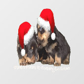 Santa Paws Komt naar de Stad Schattige Rottweiler  Raamsticker (Vel)