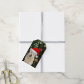 Santa Paws - Kristal de Husky Dog gepersonaliseerd Cadeaulabel (Met Touw)