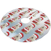 Santa Paws - Kristal de Husky Dog Kerstboom Rok (Gekanteld)