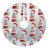 Santa Paws - Kristal de Husky Dog Kerstboom Rok (Voorkant)