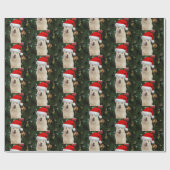 Santa Paws - Kristal de Husky Wrapping Paper Roll Cadeaupapier (Vlak)