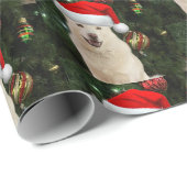 Santa Paws - Kristal de Husky Wrapping Paper Roll Cadeaupapier (Rol Hoek)