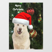 Santa Paws - Kristal the Husky Dog Kerstmis Raamsticker (Vel)