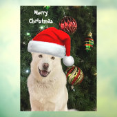Santa Paws - Kristal the Husky Dog Kerstmis Raamsticker (Vel 3)