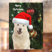 Santa Paws - Kristal the Husky Dog Kerstmis Raamsticker (Vel 2)