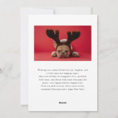 Santa Paws Kwam Hond Foto Witte Kerst Feestdagenkaart (Achterkant)