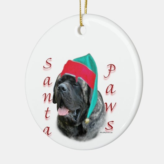 Santa Paws Mastiff Ornament (Links)