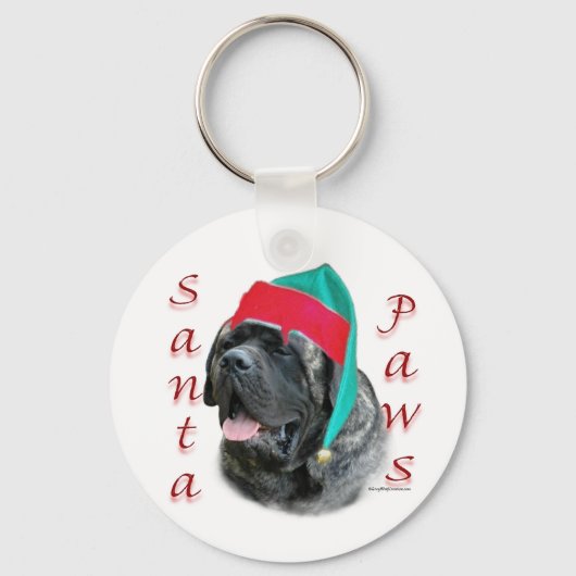 Santa Paws Mastiff Sleutelhanger (Voorkant)