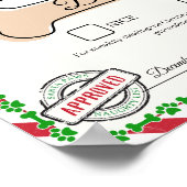 Santa Paw's Naughty List-certificaat voor honden Poster (Hoek)