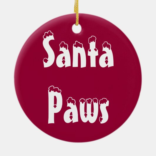 Santa Paws Ornament (Achterkant)