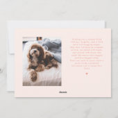 Santa Paws Peach Dog Foto Vakantie Kaart (Achterkant)