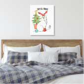Santa Paws | rendierkat Canvas Afdruk (Insitu (Slaapkamer))