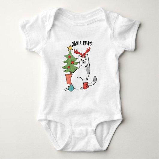 Santa Paws | rendierkat Romper (Voorkant)
