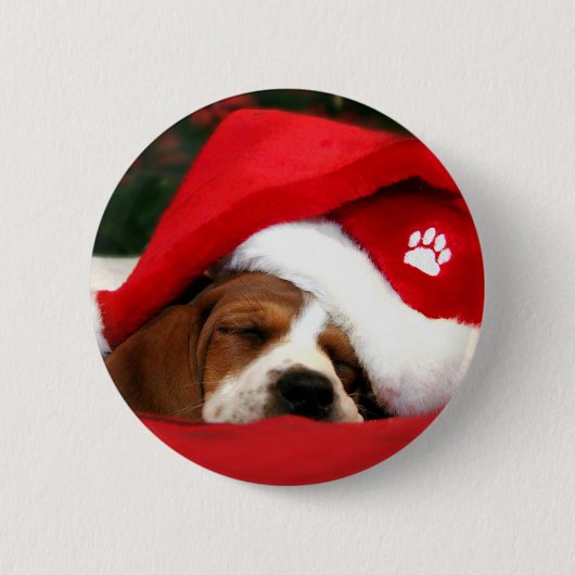 Santa Paws Ronde Button 5,7 Cm (Voorkant)