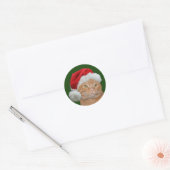 Santa Paws Ronde Sticker (Envelop)