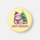 Santa Paws Says Happy Holidays Magneet (Voorkant)