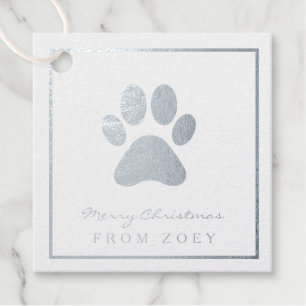 Santa Paws - schattig vakantiegeschenk label van d