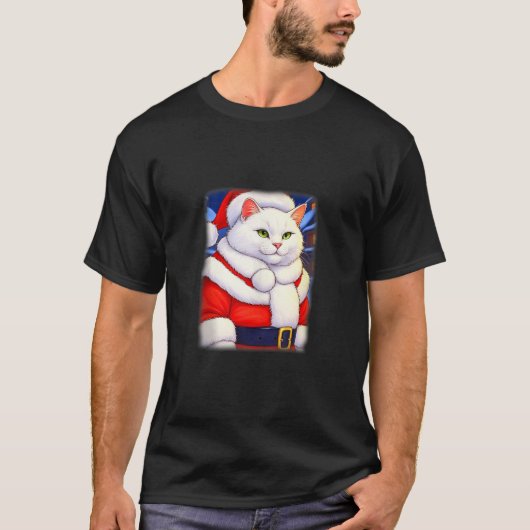 Santa Paws Schattigee Cat Claus Tanktop (Voorkant)