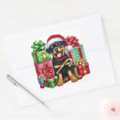 Santa Paws: snoeprietbandiet! Vierkante Sticker (Envelop)