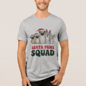 Santa Paws Squad Tee Tri-Blend Shirt (Voorkant)