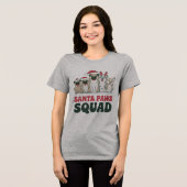 Santa Paws Squad Tee Tri-Blend Shirt (Voorkant volledig)