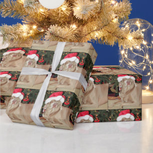 Santa Paws - Weimaraner hondenstijl Cadeaupapier