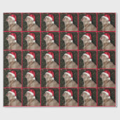 Santa Paws - Weimaranerstijl - Verpakkingspapier Cadeaupapier (Vlak)