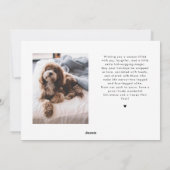 Santa Paws Witte Hond Foto Vakantie Kaart (Achterkant)