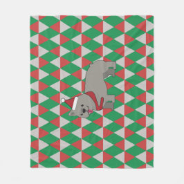 Santa PawsHoliday Diamonds Dog Fleece Deken