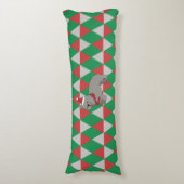 Santa PawsHoliday Diamonds Hond Lichaamskussen (Voorkant Verticaal)