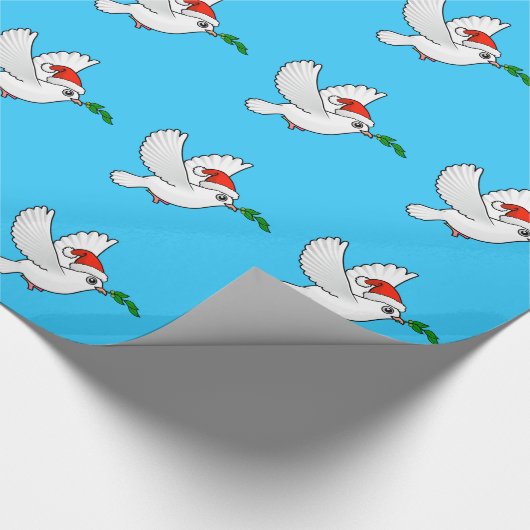 Santa Peace Dove Cadeaupapier (Hoek)