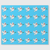 Santa Peace Dove Cadeaupapier (Vlak)