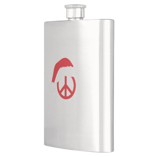 Santa Peace Sign Ho Ho Ho met Santa Hat Flacon (Links)