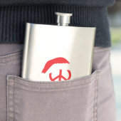 Santa Peace Sign Ho Ho Ho met Santa Hat Flacon (Voorbeeld)