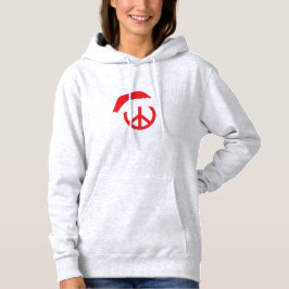 Santa Peace Sign Ho Ho Ho met Santa Hat Hoodie