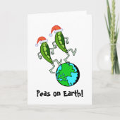 Santa Peas on Earth Feestdagen Kaart (Voorkant)