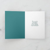 Santa Peek Vintage-kerstkaart Feestdagen Kaart (Binnen)