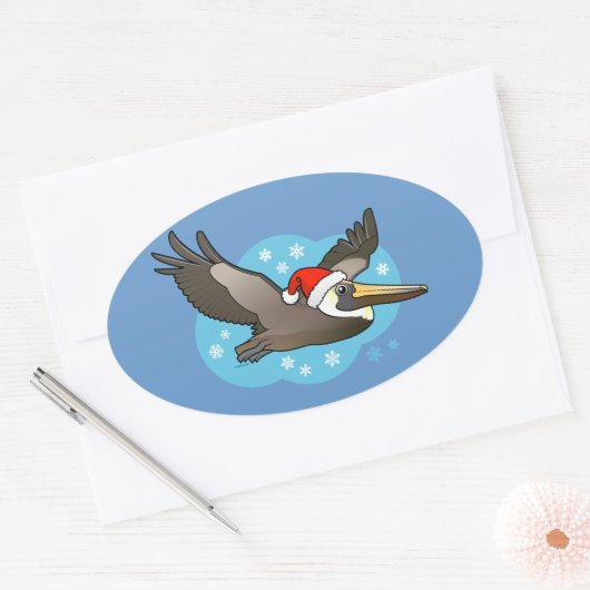 Santa Peli Ovale Sticker (Envelop)