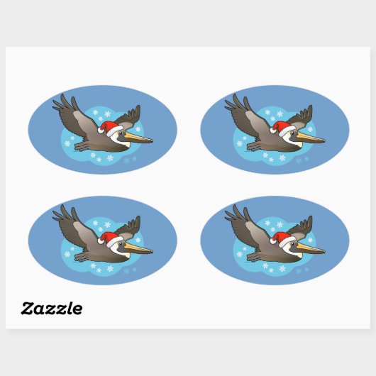 Santa Peli Ovale Sticker (Vel)