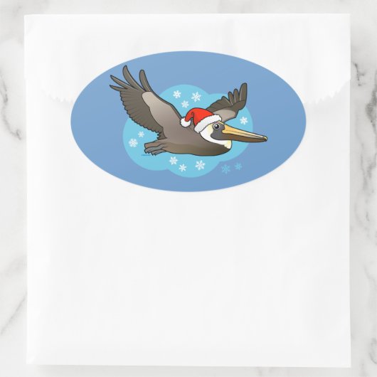 Santa Peli Ovale Sticker (Tas)