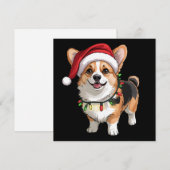 Santa Pembroke Welsh Corgi Christmas Tree Lights  Kaart (Voorkant / Achterkant)