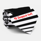 Santa Penguin All Shopped Out Personalize Stropdas (Opgerold)