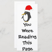 Santa Penguin Bladwijzer Sjabloon (Voorkant / Achterkant)