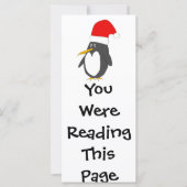 Santa Penguin Bladwijzer Sjabloon (Voorkant)